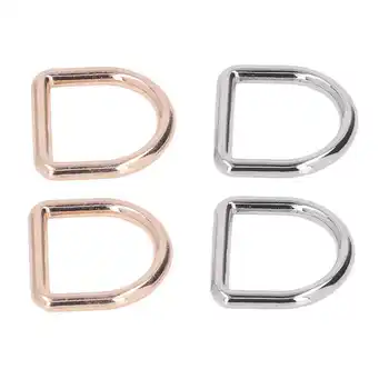 120 бр. Метални D-пръстени, Безшевни интерфейс Здрави носещи златни сребърни устойчиви на корозия D-образни скоби с катарама за колани и чанти 