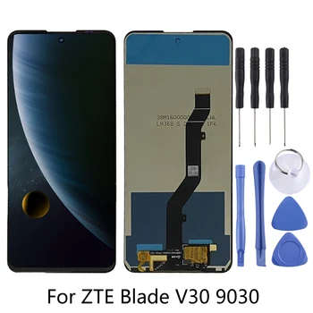 6,67 инча за ZTE Blade V30 9030 LCD сензорен дисплей, дигитайзер, в събирането, подмяна на части, добавяне на инструменти
