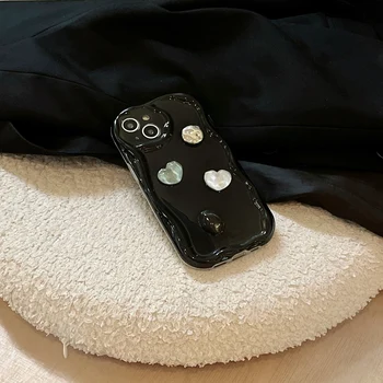 Модерен черен комплект с цветни диаманти, калъф за телефон iPhone 14 13 12 pro 11Promax, задната част на кутията с пълна защита на