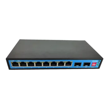 Комутатор SFP на голямо разстояние 250 m 10/100 Mbit/s, 8-портови switch PoE за IP камери