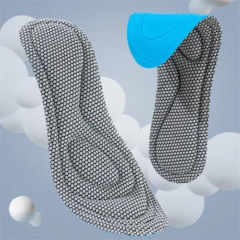 Ортопедични стелки от пяна с памет ефект 4D за обувки, Антибактериална дезодорация, впитывающая поставяне на пот, Спортни възглавници за бягане
