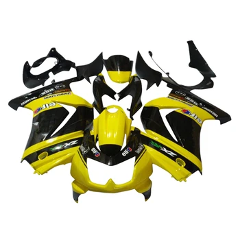 Обичай комплект обтекателей тяло за 2008 Kawasaki 2012 2014 Ninja 250 EX250 08 09 14 ZX250R жълто-черните детайли обтекател за леене под налягане