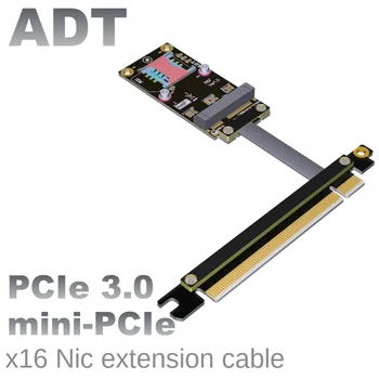 PCIe x16 удлинительный кабел за предаване на данни mini PCIe безжична мрежова карта mpcie плосък кабел ADT