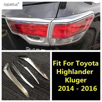 Типът / размерът на задните Задната Врата-Майка на Светлината на Лампата Клепач и Веждите Ивица Капак Накладки За Toyota Highlander Kluger 2014-2016 ABS Хромирани Аксесоари