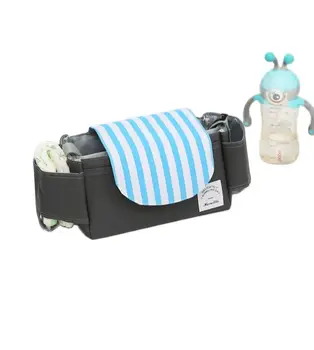 Многофункционална чанта органайзер за детска количка с голям капацитет, универсален преносим водоустойчив окачен пелена