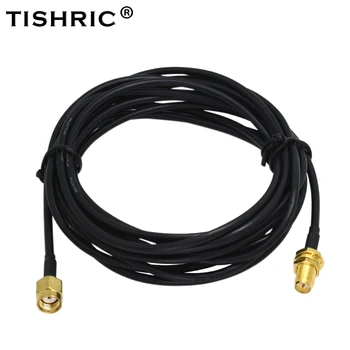 Удлинительный кабел TISHRIC 3M SMA Connector мъж към жена RG174 Мед питатель за коаксиален антена на рутера мрежова карта WiFi