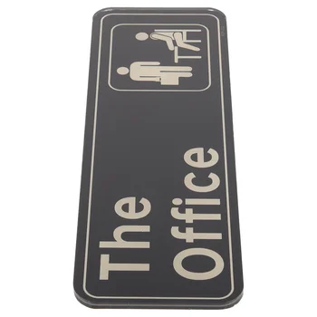 Черен декор Знак за домашен офис Самозалепващи етикети с логото на Полезни акрилни декорации за врати в изчистен стил