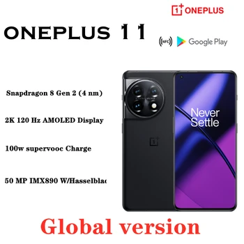Globa версия на известния смартфон OnePlus 11 5G Snapdragon 8 Gen 2 6,7 2K 120Hz AMOLED Дисплей 100 W SUPERVOOC Такса 5000 mah