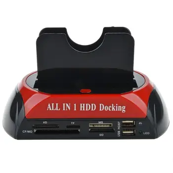 IDE SATA Dual All In 1 HDD Dock Докинг станция за Твърд диск Hdd 2,5 3,5 Четец Usb 2.0 US Външна кутия Корпус калъф