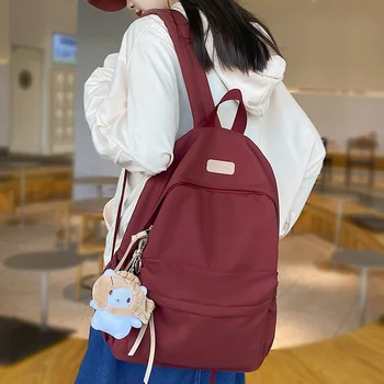 Модни скъпа студентски чанта за пътуване, модерен женски найлонова раница за лаптоп, женски раница за колеж, готина женска чанта