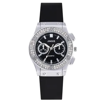 Модерен дамски часовник от каучук 2023, Луксозен марка, Ежедневни дамски кварцов ръчен часовник с диаманти, прости спортни часовници Relogio Feminino