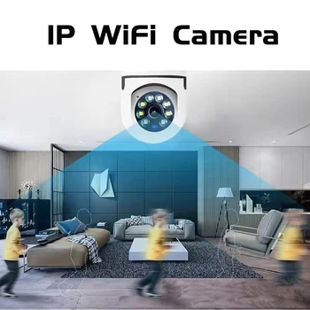 Безжична домашна лампа за нощно виждане 2,4 G WiFi, 1-мегапикселова камера за видеонаблюдение, интелигентни IP монитор