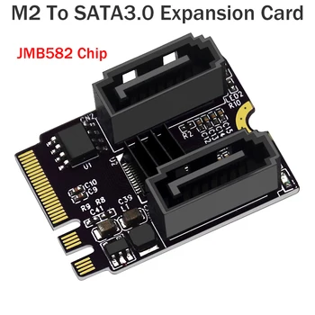 Карта за Разширяване на M2 за SATA3.0 КЛЮЧЪТ A + E WIFI M. 2 За Адаптер за твърд диск SATA Без инсталиране на драйвери на Чип за JMB582