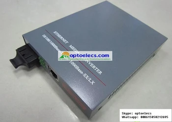 Безплатна доставка HTB-GS-03 Gigabit оптичен медиаконвертер 1000 Mbps, однорежимный duplex порт SC 20 км