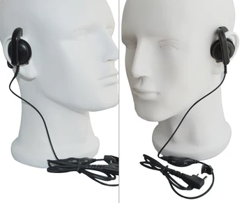 180 ℃ отточна тръба на шарнирна връзка ляв/десен слушалка гласово управление на вътрешната връзка слушалки с голям заушником се адаптира за Baofeng, KSUN и други преносими уоки-токита K-head