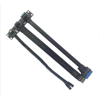 USB 3.2 3.1 Gen2 Заглавието на предния панел 10G Високоскоростен Кабел за разширяване Type E от мъжа към Жената Type C дънна Платка FPV спк стартира строителни Плосък Проводник