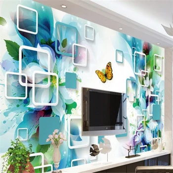 фотообои beibehang по поръчка ръчно рисувани, фантазийная цвете креативната кутия, на фона на декоративна живопис стени
