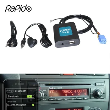 Автомобилен Bluetooth 5,0 AUX Хендсфри 8-Пинов Адаптер A2DP Музикален аудио вход Кабел за Audi A3 8L 8P A4 B5-B7 A6 4B A8 4D Quadlock