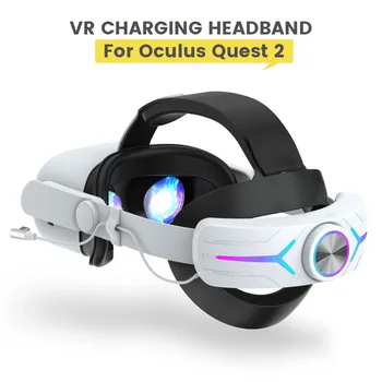Регулируемо Зарядно лента за глава за Oculus Quest 2 каишка за зареждане на батерията 8000 ма за Oculus Quest 2 VR Аксесоари
