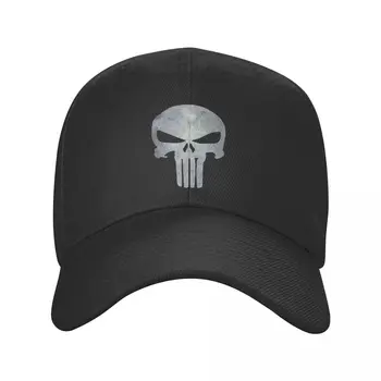 Изработена по поръчка бейзболна шапка хеви-метъл-рок-група в стил хип-хоп, мъжки и дамски регулируема лятна шапка на татко с черепа на скелета