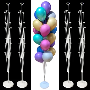 Поставка за балони 1/2 комплект Притежателя Колона за балони, лепило, точков помпа, детски душ, Стоки за парти в чест на Деня на раждане за деца и възрастни, Сватбени декорации