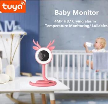 Следи бебето на Hristo 4MP WiFi IP камера за площи, мониторинг на температурата, видеонаблюдение, мини-Комкодер, Безжична камера за сигурност, помещение за домашни любимци