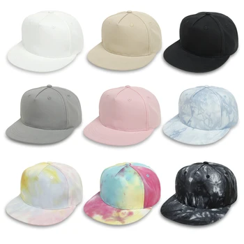 От 1 до 5 години, бебешки шапки в стил хип-хоп за момчета и момичета, Обикновена бейзболни Шапки с равен брой гласове-боя, Трендови Шапка с Плоска периферия за улицата, 9 Цвята