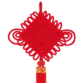 Фланелевый Китайски възел Голямо Потребителско дума Фу на Китайски възел на Едро празника на Пролетта и Коледни Празнични украси Висулка във формата на китайския възел