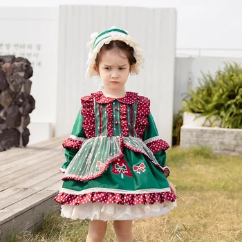 Нов испански рокля за момичета, празнична рокля на принцеса, пищни рокля в стил недалеч от Лолита