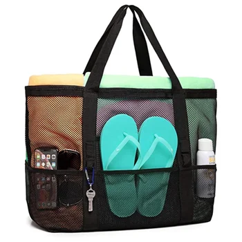 Голям голям окото плажна чанта с множество офиси, чанта за съхранение на плуване, многофункционална спортна чанта за спорт на открито, ръчно спортна чанта