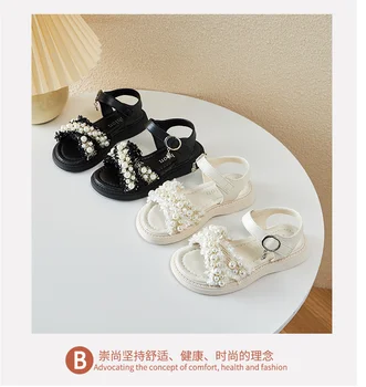 Сандали за момичета 2023, нова лятна детска плажна обувки, модни детски корейската версия, детски сандали с мека подметка за момиченца