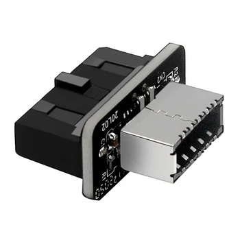 USB3.0 19P/20P за адаптер TYPE-E, вътрешна вертикална предния панел, адаптер-конвертор, запушалка за дънната платка на компютъра
