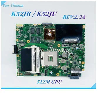 K52JR REV: 2.3 A дънна Платка За ASUS K52JU K52JB K52JE K52JR K52J A52J X52J K52JT дънна Платка на лаптоп С графичен процесор DDR3 HM55