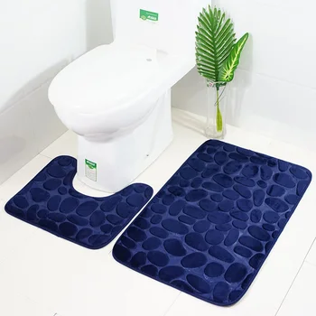 3D Подложка за тоалетна от едро смляно брашно, състоящ се от две части, санитарен възел, кухня, впитывающий нескользящий черга, килим, подови настилки, килим за баня, килим за тоалетна