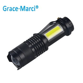 GM Power фенерче Метален алуминий увеличение USB акумулаторна фенерче LED водоустойчив фенер