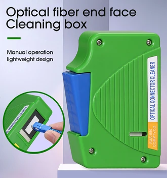 COMPTYCO AUA-550 Синя кутия за почистване на предната повърхност на оптични влакна Ftth инструмент за определяне влакна касета за почистване на косичек, оптичен инструменти