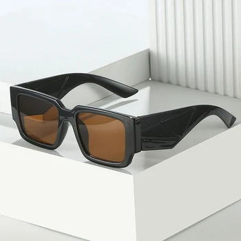 Извънгабаритни луксозни дамски слънчеви очила Мъжки слънчеви очила маркови дизайнерски мъжки ретро квадратни слънчеви очила с Uv400