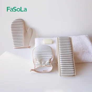 Ръкавица FaSoLa за бани и сауни, двустранно износени, домашен душ, кърпи за баня, Зона за измиване на тялото, Аксесоари за баня