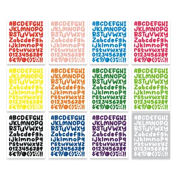 Цветни стикери с букви, домашно самозалепващи винилови стикери с една буква от азбуката номер, персонализирани етикети с името на парти по случай рождения ден