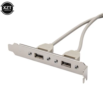 Най-новият външен 2 USB порта скоба в задната част на Кабел дънната платка USB 2.0 кабел-адаптер компютърни аксесоари