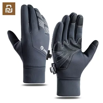 Зимни Топли ръкавици Youpin, непромокаеми ръкавици с холодостойким сензорен екран, велосипедни ръкавици, мъжки ръкавици за бягане на открито, ски, колоездене, спортни ръкавици