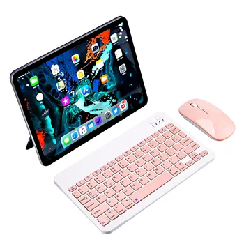 Мини Безжична клавиатура и мишка за ios, Android таблет за iPad 10,5 9,7 Мини безжична клавиатура Bluetooth клавиатура мишка