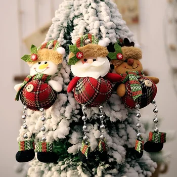 Занаяти собствените си ръце, Дядо коледа, Снежен човек Елен с висулки от перли за Декорация на Коледна елха Украса за дома на Нова година