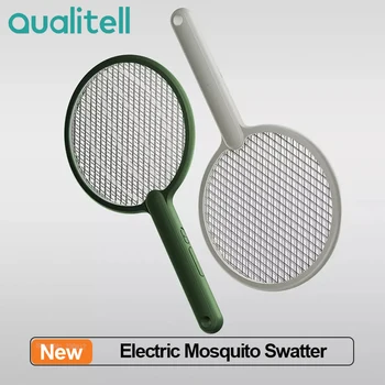 Qualitell Мощна Електрическа Мухобойка От Комари Ръчно изработени Лещи Насекоми USB Зареждане Убиец Комари