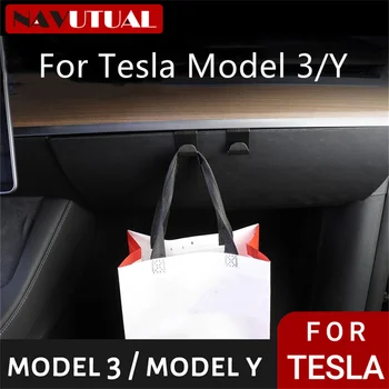 NAVUTUAL за Tesla, Модел 3 2023 Кука за жабка, обтегач на втория пилот, модел Y Аксесоари за промяна на интериора
