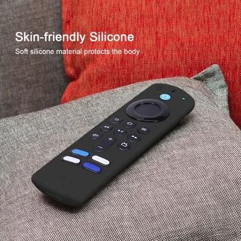 Защитен калъф, съвместим с АЛЕКСА Remote Voice TV 3-то поколение, удароустойчив Моющийся ръкав от прах, устойчив на удари калъф