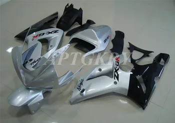 Нов Комплект Мотоциклетни Обтекателей от ABS-пластмаса, Подходящ За Kawasaki Ninja ZX6R 636 ZX-6R 2003 2004 03 04 Поръчка, Черен, Сив