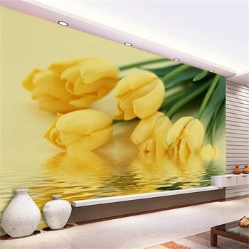 beibehang papel de parede 3D стереоскопични телевизионни фонови картинки за всекидневната, спалнята, стени с цветя, тапети