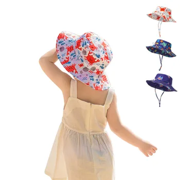 Wecute Цветна солнцезащитная шапка за малки момичета, детски летни улични шапки за малки момчета, детски широкополые шапки, плажна шапка за деца, детска панама