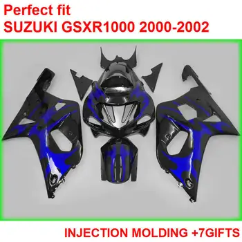 Инжекционные висококачествени обтекатели за Suzuki GSXR1000 00 01 02 синьо-черен комплект обтекателей GSXR1000 2000 2001 2002 MY95